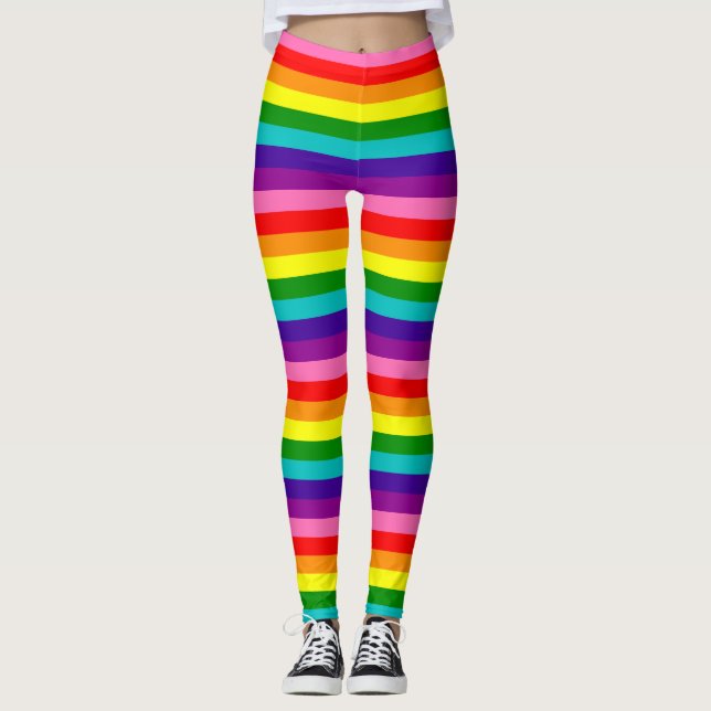 Legging lgbt - bandeira arco-íris orgulho gay  (Frente)