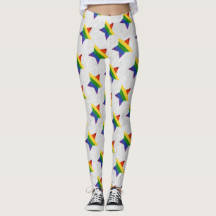 Legging LGBT - Glitter de Sinalizador de Pride de Estrela