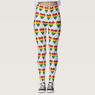 Legging LGBT Sinalizador do Orgulho Cardíaco LGBT