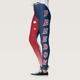Legging Liberdade Vermelho Branco e Azul