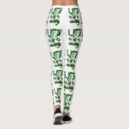 Legging Life Is Colourful - Designerlogo Grün