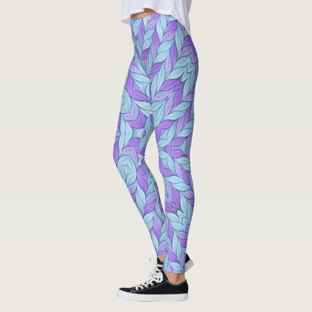 Legging Light Amethyst and Pale Aqua Pattern (Esquerda)