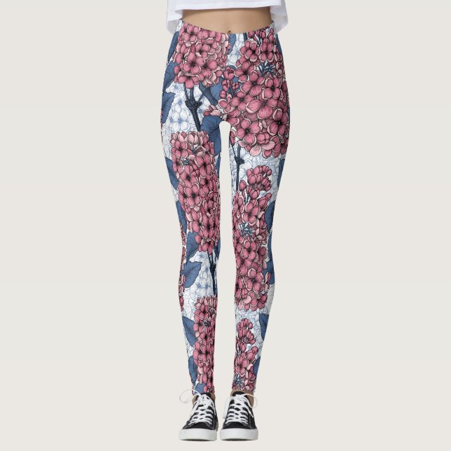 Legging Lilac em rosa e azul (Frente)