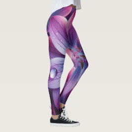 Legging Lilac Floral Purple e Rosa