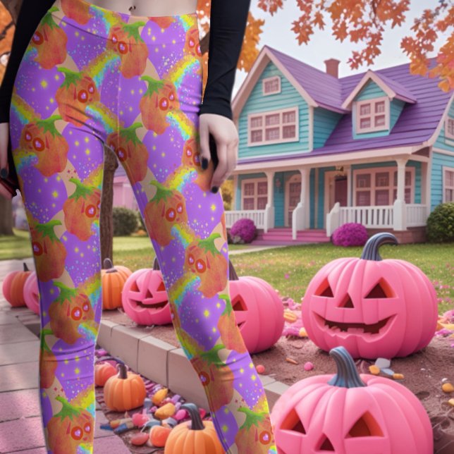 Legging Lilac Pumpkins de Pastel (Criador carregado)
