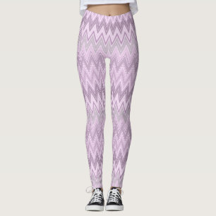 Legging Lilac, rosa, zigzag
