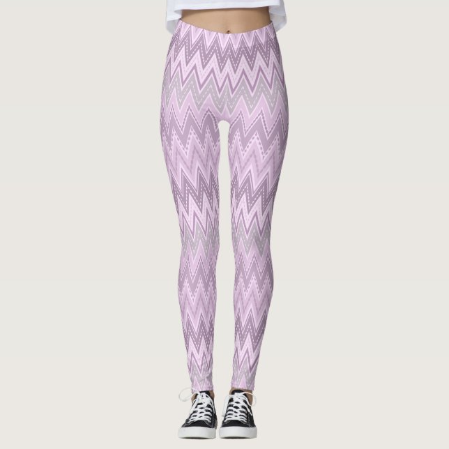 Legging Lilac, rosa, zigzag (Frente)