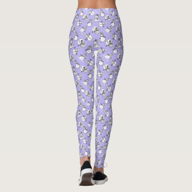 Legging Lilac Snowmen Pattern | Festa de Natal (Verso)