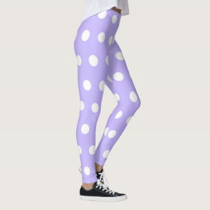 Legging Lilac Suave e Padrão de Bolinhas Branca Girly Boni