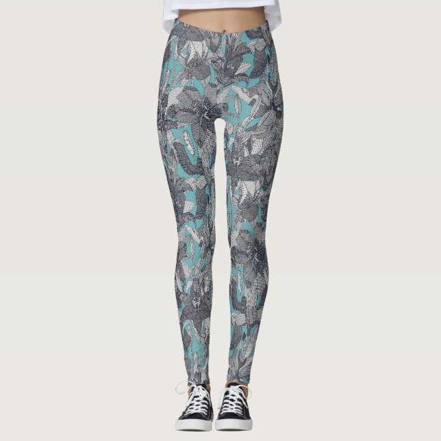 Legging lily indigo turquoise (Frente)