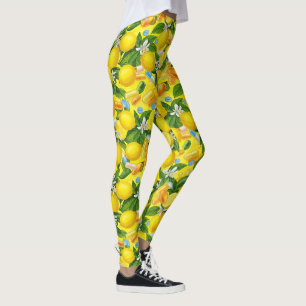 Legging Limão Amarelo e Pílulas Padrão de Saúde