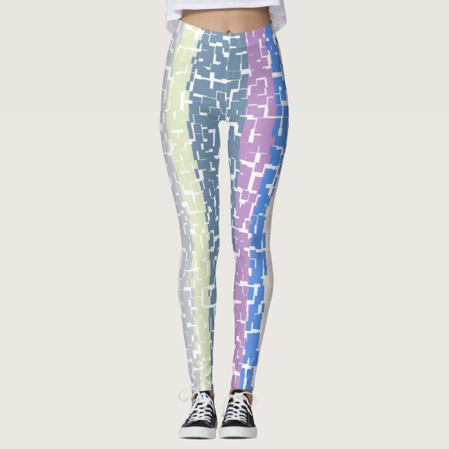 Legging Limão/Cinza de multicores legal/bege/rosa/púrpura/ (Frente)