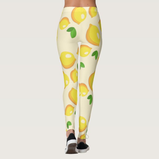 Legging Limões amarelos frescos (Verso)