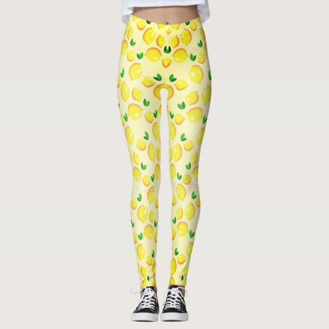 Legging Limões Amarelos frescos 5 (Frente)