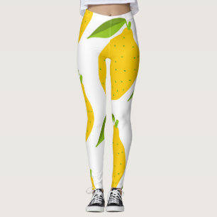 Legging Limões amarelos, padrão artístico sem costura.