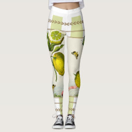 Legging Limões em listras verde-maçã