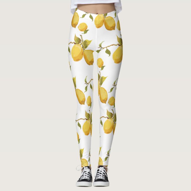 Legging Limões frescos da Vintage: Design simples (Frente)