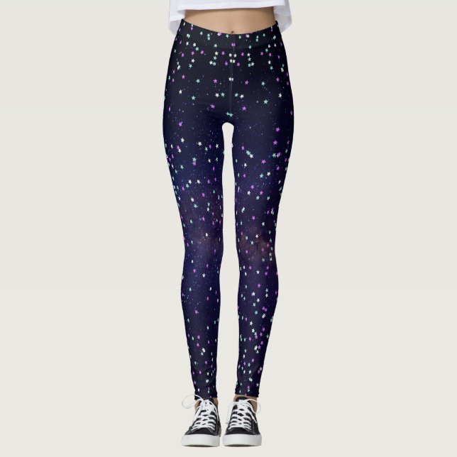 Legging Linda galáxia, estrelas (Frente)