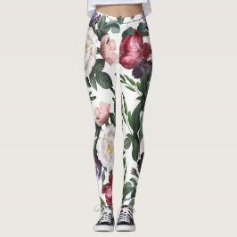 Legging Linda ilustração romântica da rosa