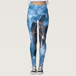 Legging Linda Tartaruga Aquática   Melhor presente para a