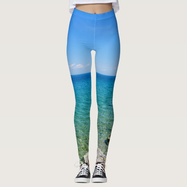 Legging Lindas Cores Do Lago Huron (Frente)
