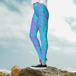 Legging Lindas Escamas Turquesa Iridescentes Sereia Glamou