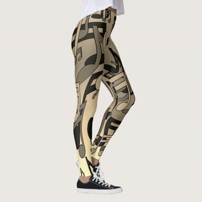 Legging Lindas notas musicais Sepia Lively (Direita)