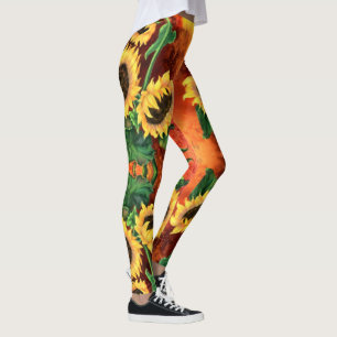 Legging Lindas Três Girassóis - Pintura Marcha