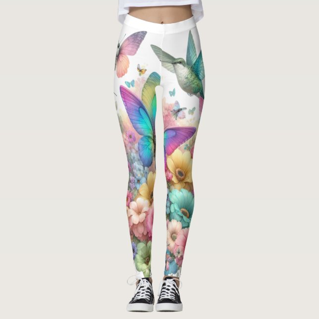 Legging Lindo design em cores pastel - inspirado na nature (Frente)