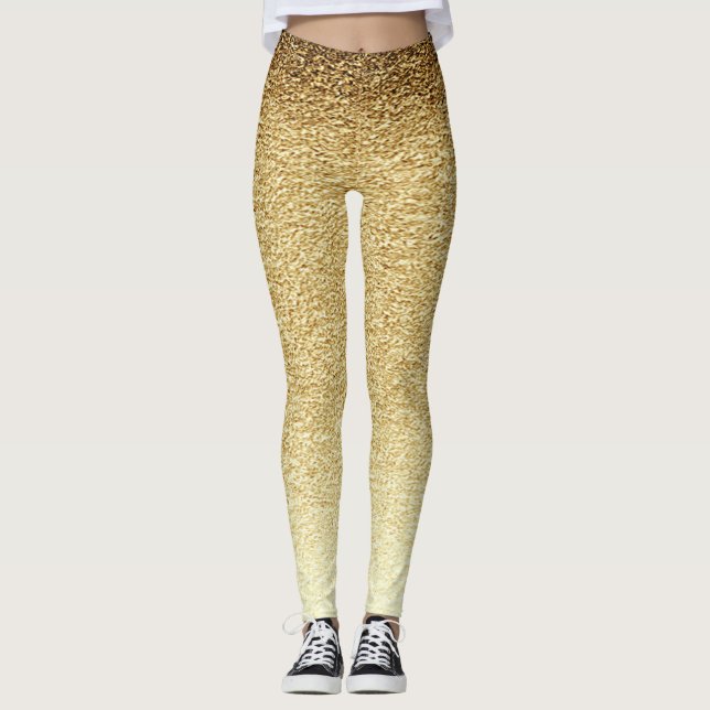Legging Lindo Glitter Dourado Feminino (Frente)