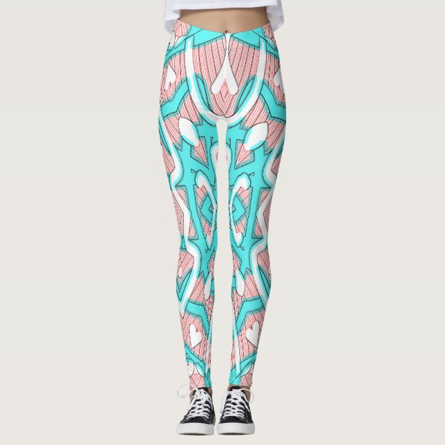 Legging Lindo padrão contínuo multicolorido "Ratti_Creativ (Frente)