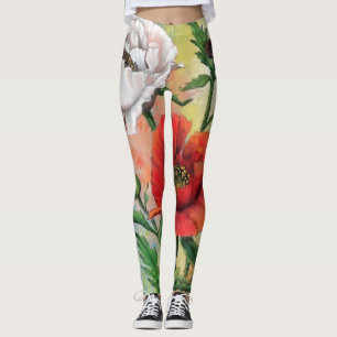 Legging Lindos papagaios brancos vermelhos - Pintura pinta