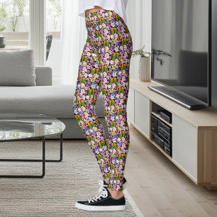 Legging Lindos Pássaros Amorosos Flores Tropicais Pássaro