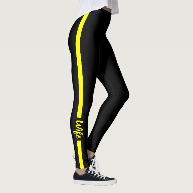 Legging Linha amarela fina esposa do expedidor (Direita)