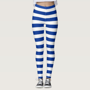 Legging linha branca azul de bandeira israel da grécia fin