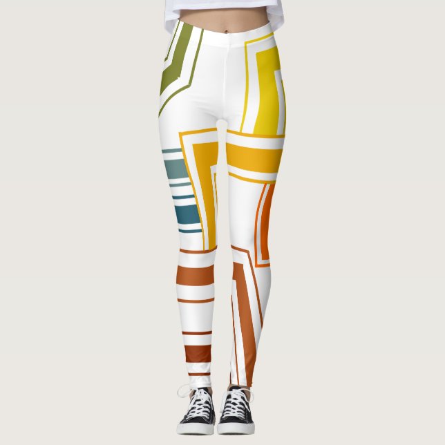 Legging Linhas da década de 1970 (Frente)