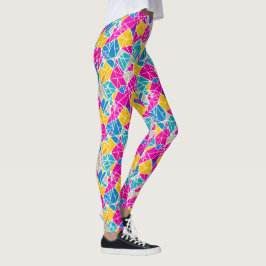 Legging Linhas de Formas Geométricas de Abstrato de Vibran