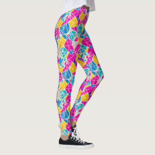 Legging Linhas de Formas Geométricas de Abstrato de Vibran