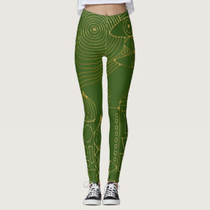 Legging Linhas Desenhadas à Mão por EDDArt - Venha junto 3