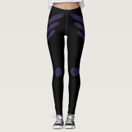Legging Linhas Diagonais Modernas em Azul Índigo sobre Pre