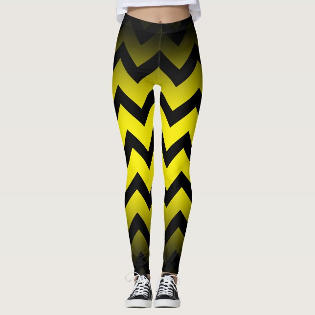 Legging Linhas do diafragma preto das Halloween (Frente)