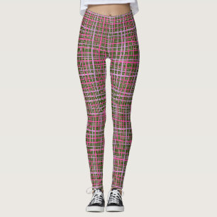 Legging Linhas finas Padrão verificado C09.pink na DGreen
