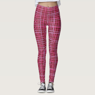 Legging Linhas finas Padrão verificado C09.pink no DRed BG