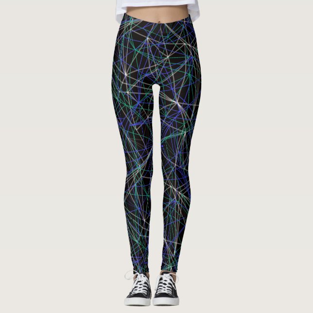 Legging Linhas Geométricas Coloridas (Frente)