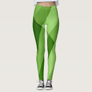 Legging Linhas geométricas verdes verdes e verdes