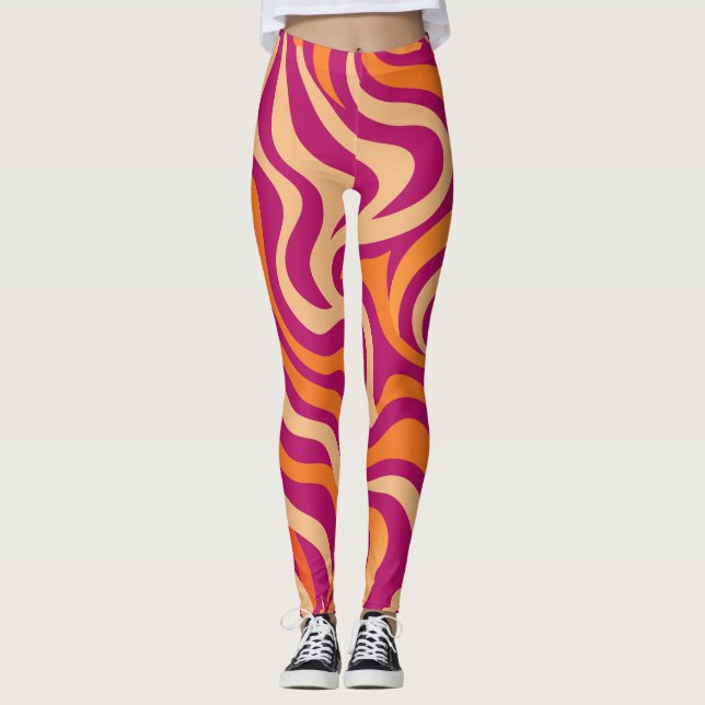 Legging Linhas onduladas de abertura solar (Frente)