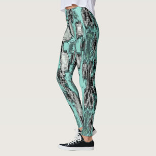 Legging Linhas pixelizadas cruzadas formando quadrados abs