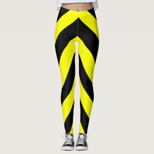 Legging Linhas pretas & amarelas teste padrão