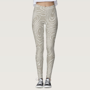 Legging Linhas Terrestres Topográficas: Mapa Orgânico