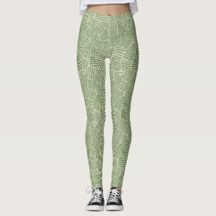 Legging Linhas Verdant Tecidas   Moderna Geometria do Sécu